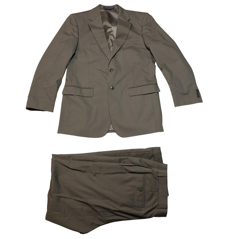 Haspel Suit Mens 42 Gray Cotton Blend 2 Piece 36x32 Pleated Pants Philippines